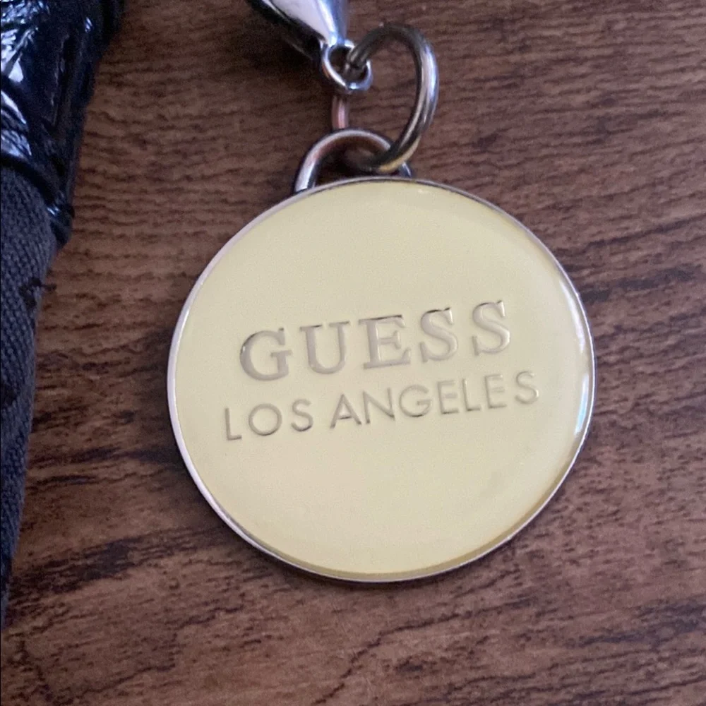 Guess Black Signature G Logo Wristlet